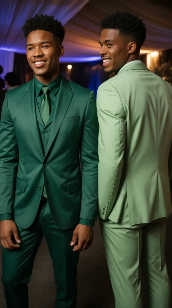 Green Monochromatic All-Green Suit