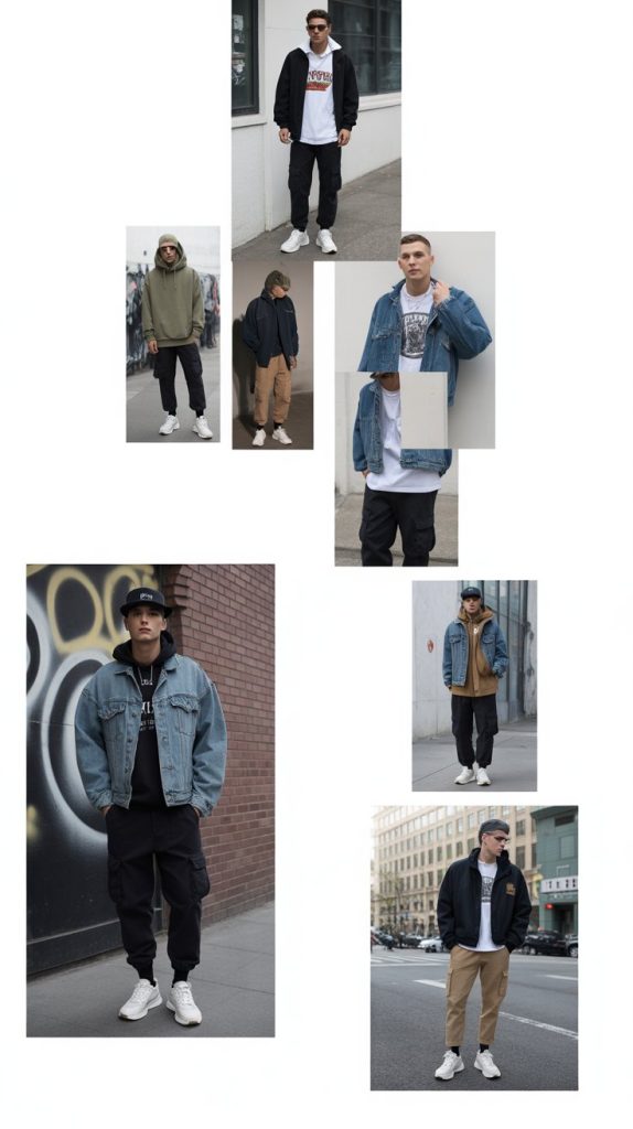 Varsity Jacket With Straight-Leg Jeans