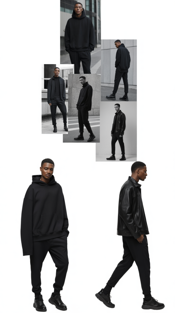 . Longline Coat Over Distressed Denim