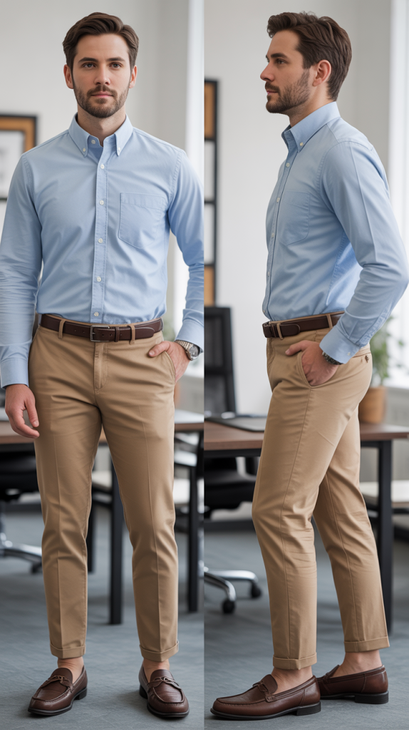 Button-Down Shirt with Khakis