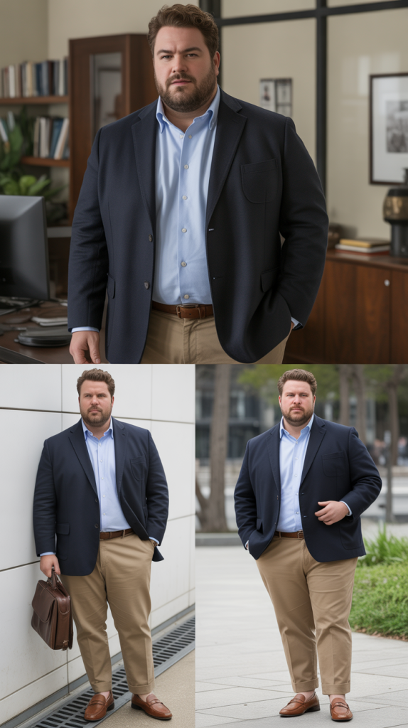 The Classic Navy Blazer with Chinos