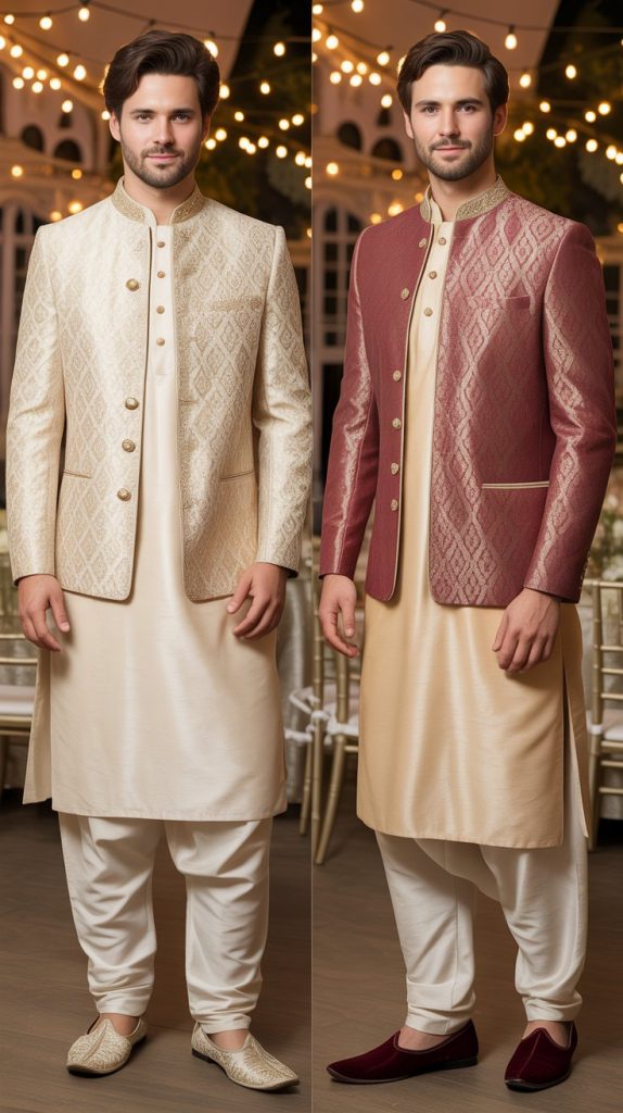 Brocade Jacket Over Kurta-Pajama