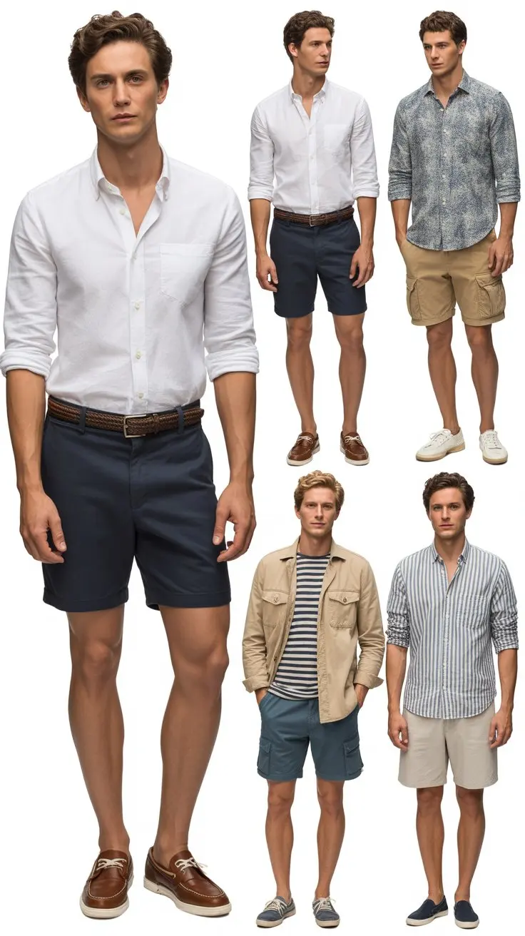 23 Button Up Shirt Men Outfits With Shorts