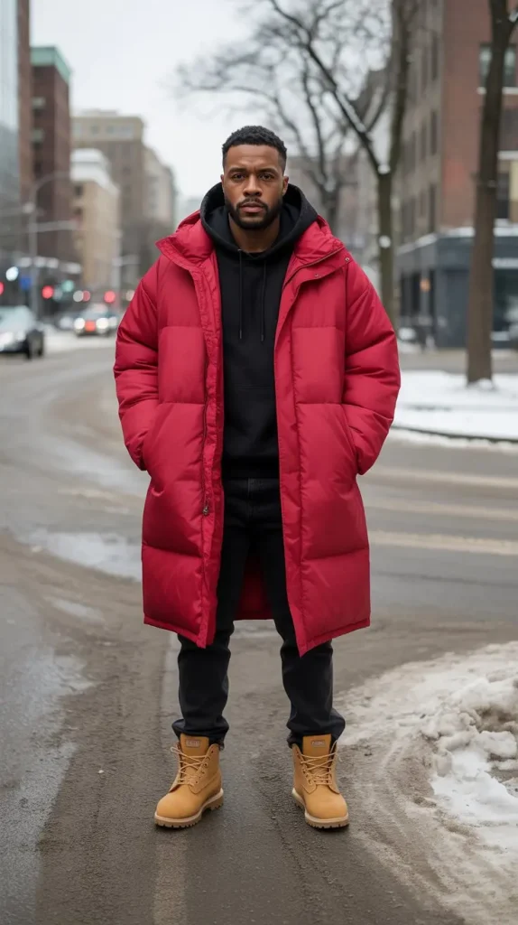 Oversized Coats and Streetwear in Cold Weather