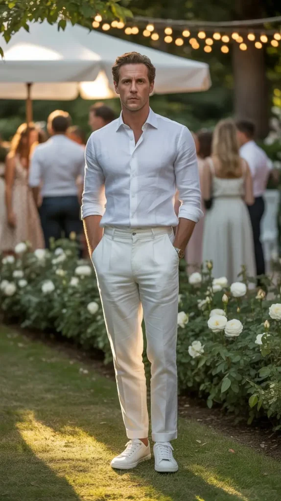 Monochrome Button Up Outfit in Summer White