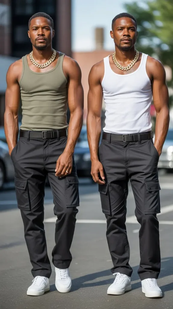 Tank Top and Utility Pants for the Warm Season