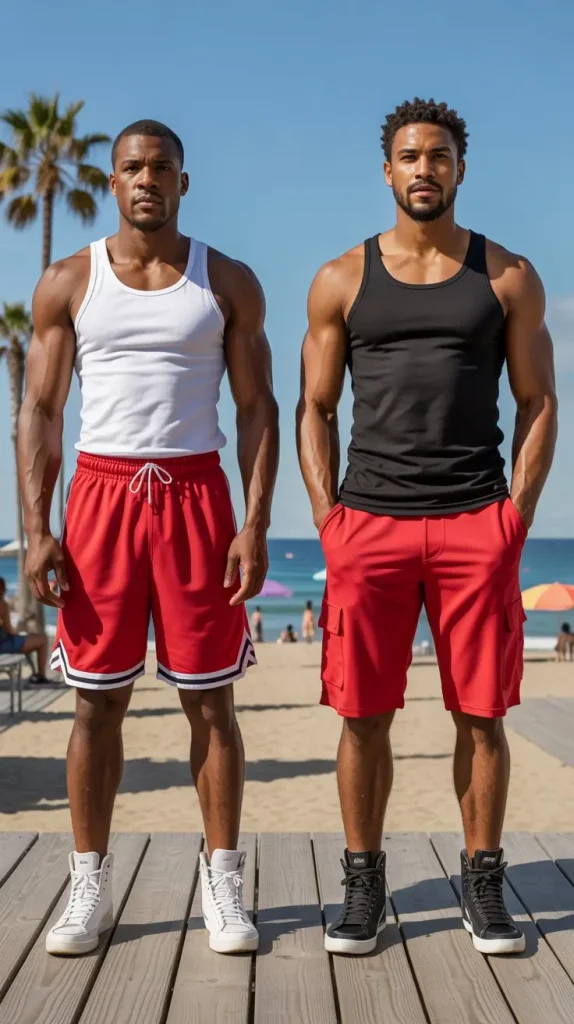 Red Shorts for Summer Streetwear