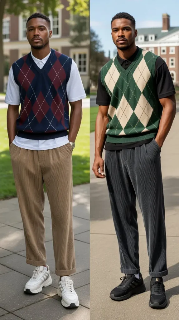 Preppy Streetwear Hybrid Look