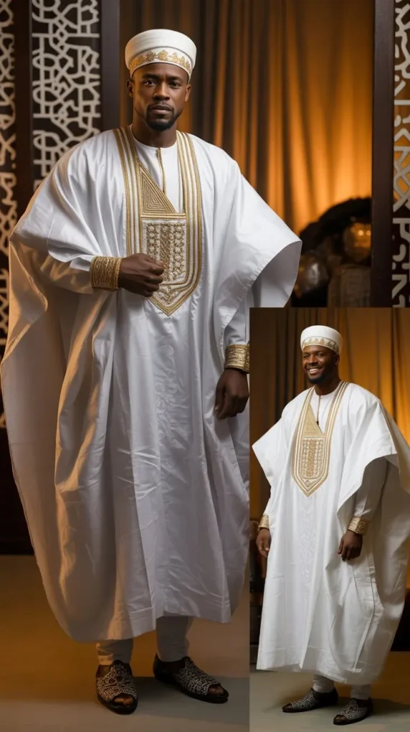 The Kufi Cap and Agbada Power Look