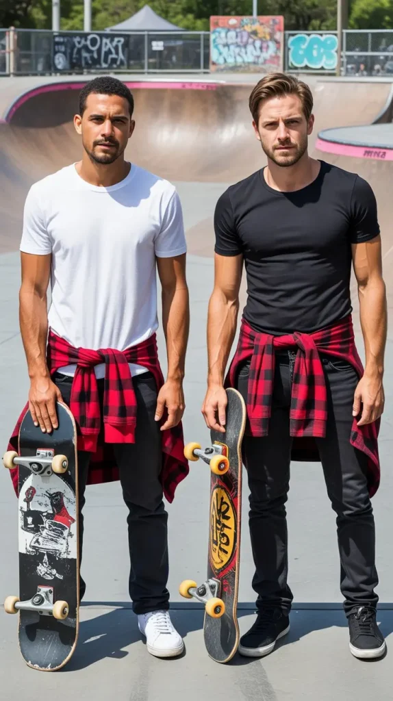 Red Flannel Tied Around Waist