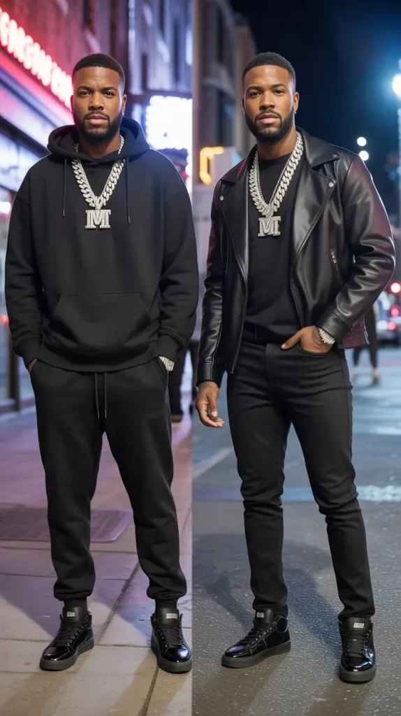 Monochrome All-Black Streetwear