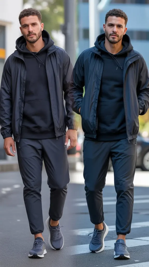 Black Windbreaker Outfit