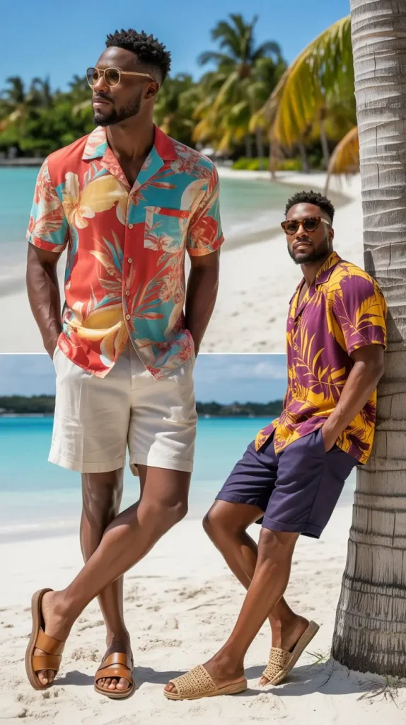 Cuban-Collar Shirt Vacation Look