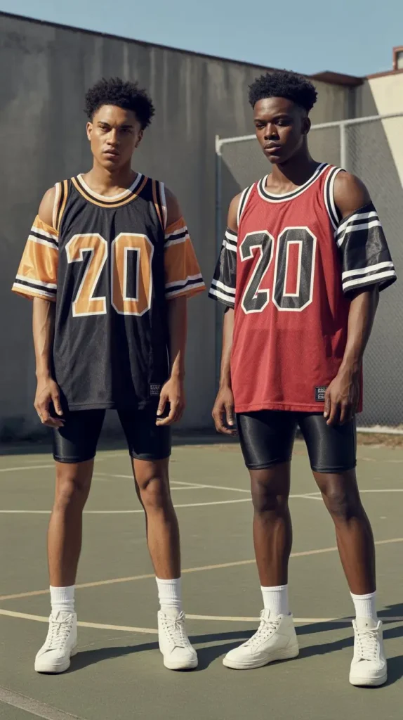 Oversized Jerseys With Biker Shorts