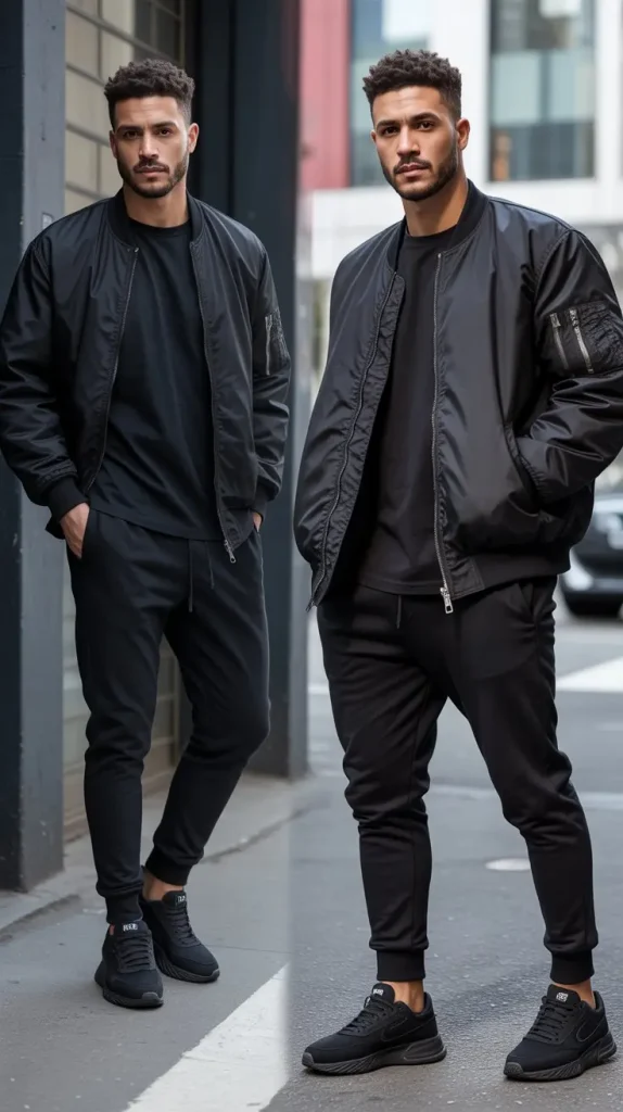 All-Black Monochrome Outfit