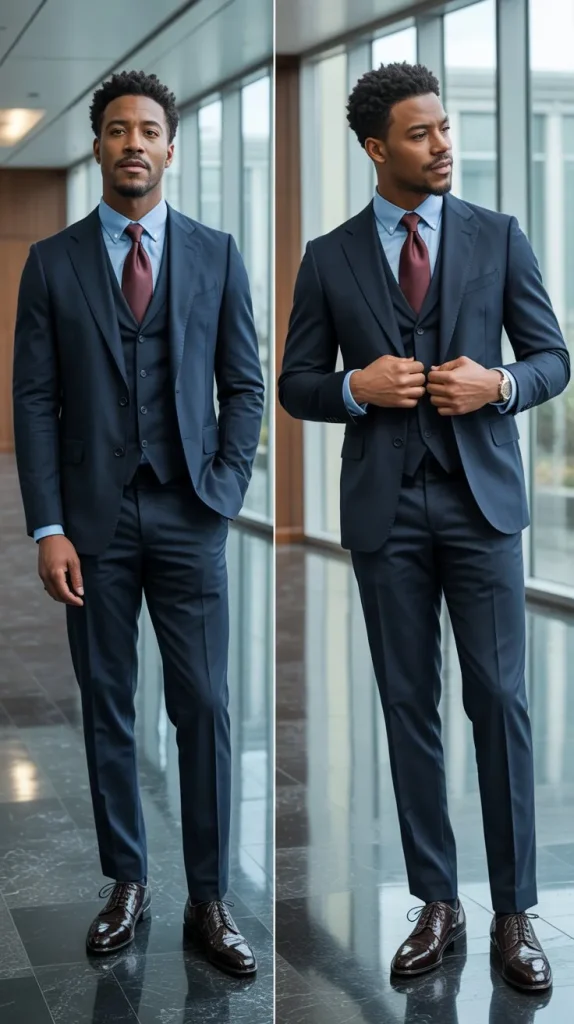 Midnight Navy Three-Piece Suit