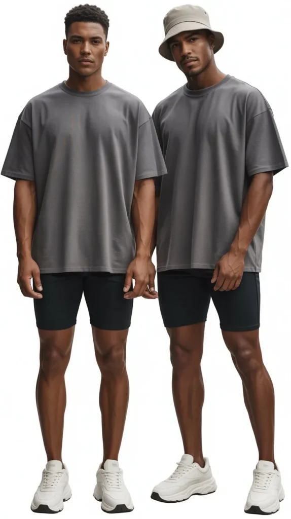 Oversized Tee + Biker Shorts — The Athleisure Street Hybrid