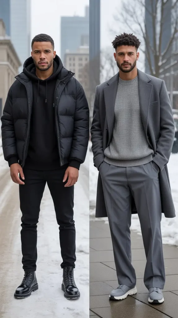 Full Monochromatic Winter Streetwear Look