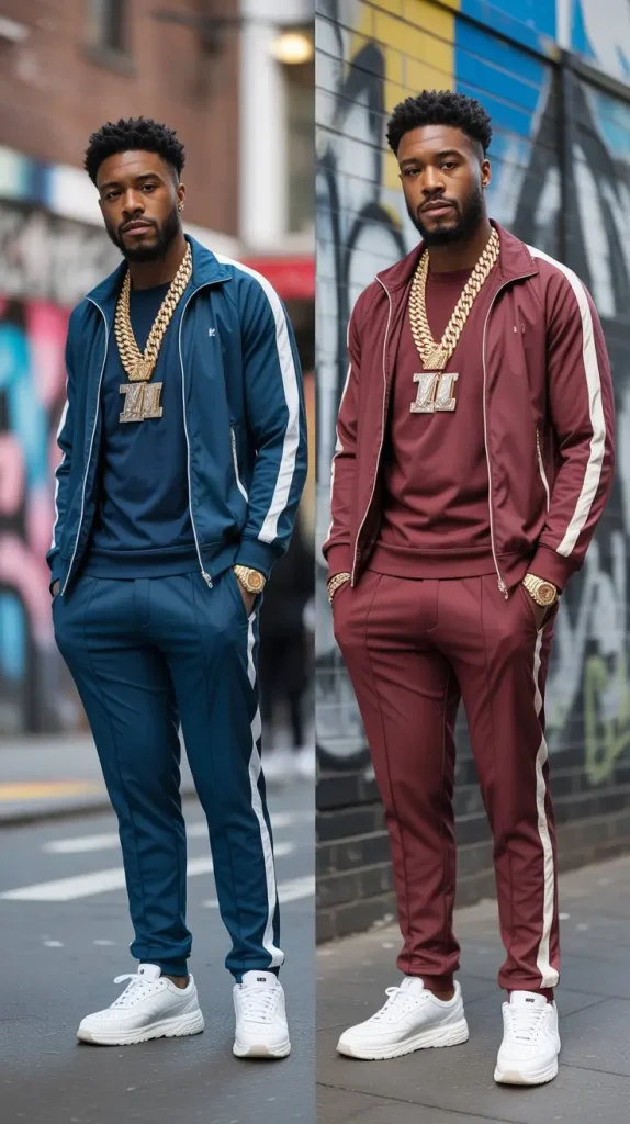 Tracksuit Set with Designer Sneakers