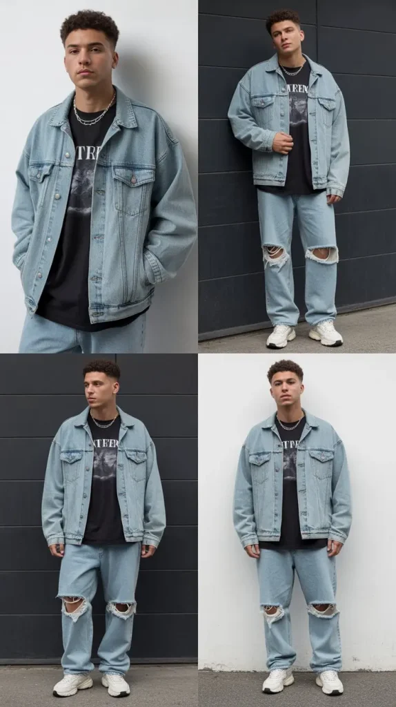 Denim Jacket Over a Graphic Tee